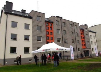 Widok na budynek mieszkalny 24M w Szczytnie 