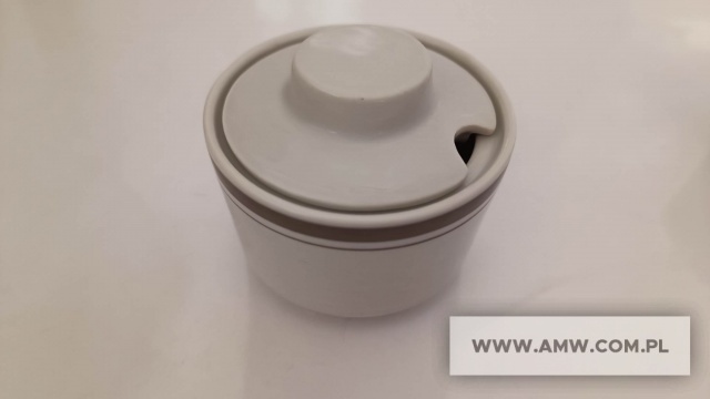 Musztardniczka dekorowana z paskiem 