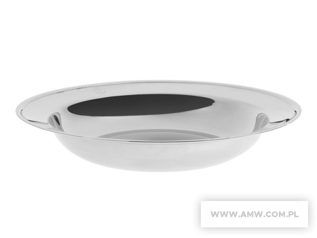 Talerz głęboki ze stali nierdzewnej z logo MW  