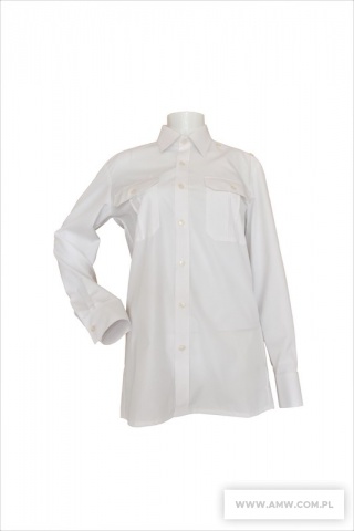 Koszulo-bluza oficerska damska z długim rękawem kolor biały 