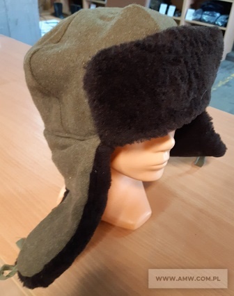 Czapka futrzana wojsk lądowych kol. zielono-czarny 