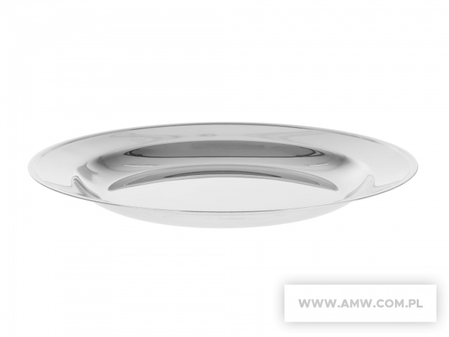 Talerz płytki ze stali nierdzewnej z logo MW 