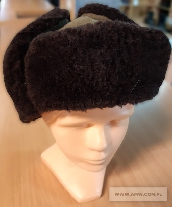 Czapka futrzana wojsk lądowych kol. zielono-czarny 