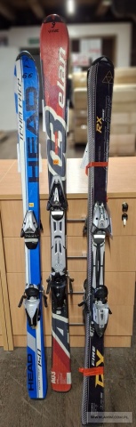 Narty zjazdowe różnych firm (150 cm, 155 cm, 160 cm, 165 cm) 