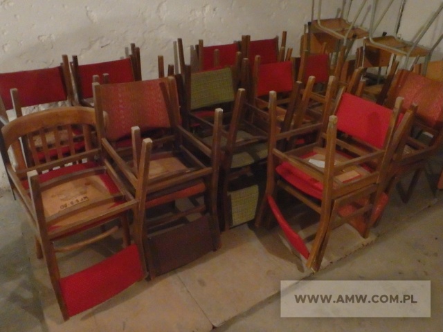 Krzesła biurowe drewniane 460X440 MM WP1-14 - pakiet zawierający 20 szt. 