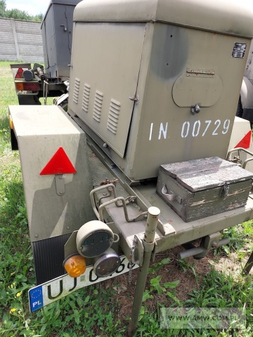 Elektrownia oświetleniowa EO-4 (z częściowym wyposażeniem) z PAB-4-1-230-P (4 kW, 230 V, 50 Hz) na przyczepie 1-os (ładowność 0,5 t) 