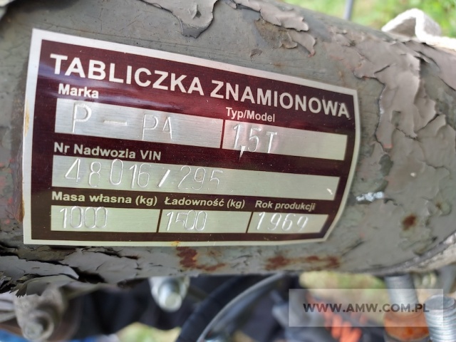 Agregat prądotwórczy PAD-30-3/400/P1 (30 kW, 400/231 V, 50 Hz) na przyczepie 1-os. (ładowność 1,5 t) 