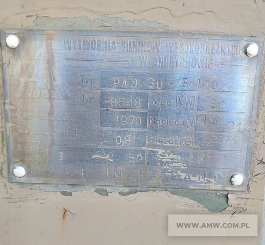 Zespół spalinowo-elektryczny PAD-30-3/400/P1 (30 kW, 380 V, 50 Hz) na przyczepie 1-os. (ładowność 1,5 t) 