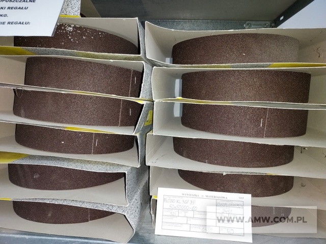 Płótno ścierne brązowe elastyczne do obróbki metali KL 361 JF - pakiet zawierający 2 poz. asort., w tym: płótno 50x50000-60 - 40 rolek, płótno 50x50000-80 - 38 rolek 
