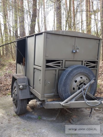 Polowa stacja zasilania do SKN-6 4KVA (4kW, 3x380V, 50Hz) na przyczepie specjalnej 1,5 t 