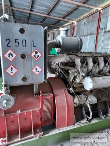 Agregat prądotwórczy WOLA 4ZPP-250 (200kW, 3x400V, 50Hz) na ramie 