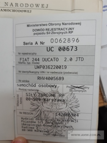 Mikrobus FIAT DUCATO 11 2,0 JTD (wgnieciona maska) 