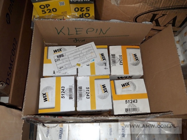 Filtry do silników spalinowych - pakiet zawierający 22 poz. asort. (wg oddzielnego wykazu), w tym m.in.: filtr oleju MX0526, filtr paliwa MXK31010X, filtr paliwa A PD-4-1, filtr powietrza MX20301200 itp. 