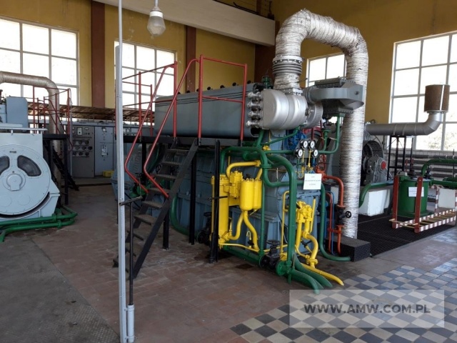 Instalacja do wytwarzania sprężonego powietrza (do demontażu, z częściowym ukompletowaniem) - pakiet zawierający 6 poz. asort., w tym: sprężarka powietrza bezsmarowa 6B8-B6 – 2 szt., zbiornik na sprężone powietrze 5800 l 25MPA 8109X1230 – 2 szt., zespół prądotwórczy 8 BAH-22 z generatorem GD10-560-50/02 (560 kVA, 400 V, 50 Hz) – 2 szt. 