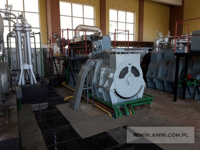 Instalacja do wytwarzania sprężonego powietrza (do demontażu, z częściowym ukompletowaniem) - pakiet zawierający 6 poz. asort., w tym: sprężarka powietrza bezsmarowa 6B8-B6 – 2 szt., zbiornik na sprężone powietrze 5800 l 25MPA 8109X1230 – 2 szt., zespół prądotwórczy 8 BAH-22 z generatorem GD10-560-50/02 (560 kVA, 400 V, 50 Hz) – 2 szt. 