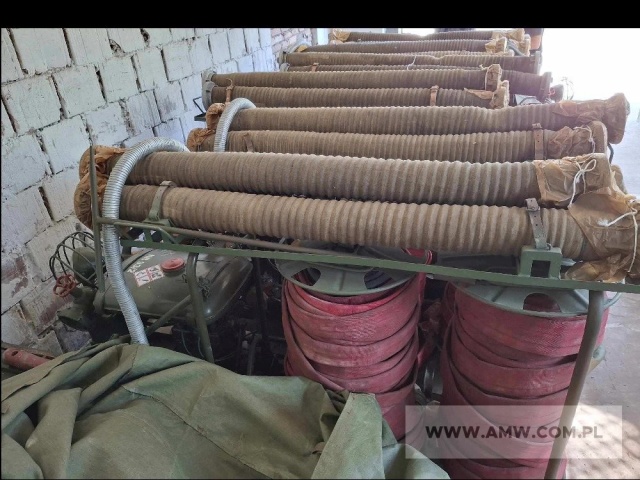 Zestaw pompowy - pakiet zawierający 3 komplety (w tym jedna motopompa M800 i częściowym wyposażeniem m.in.: węże ssawne, zwijadła na węże, skrzynie na wyposażenie, narzędzia i części zapasowe) 