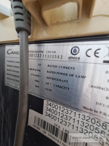 Sprzęt AGD (15 szt.) – pakiet zawierający 4 poz. asort., w tym: chłodziarka CANDY CFO140 – 5 szt., kuchenka mikrofalowa DAEWOO KQG-6L35 – 6 szt., czajnik bezprzewodowy PHILIPS – 1 szt., czajnik bezprzewodowy Zelmer – 3 szt. 