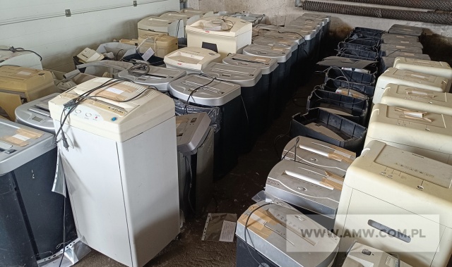 Niszczarki (87 szt. różnego typu) - pakiet zawierający 84 poz. asort. (wg oddzielnego wykazu) 