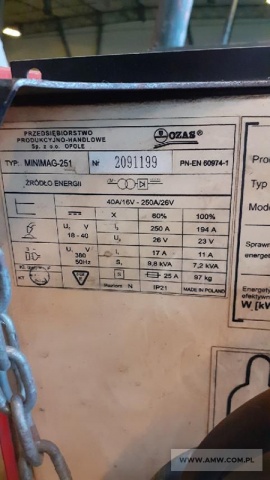 Spawarka transformatorowa MINIMAG 251 
