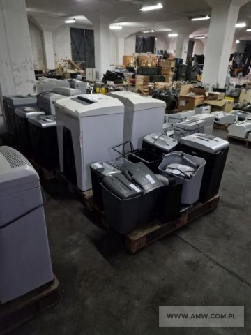 Niszczarki różne (83 szt.) - pakiet zawierający 83 poz. asort. (wg oddzielnego wykazu) 