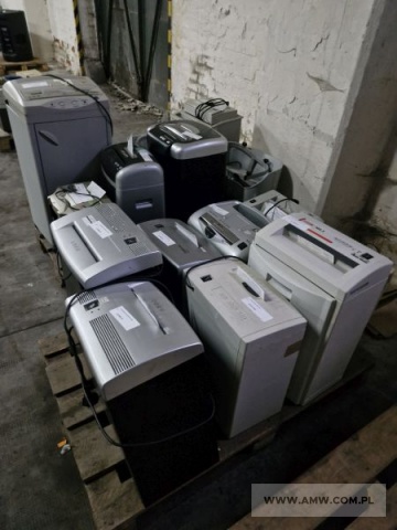 Niszczarki różne (83 szt.) - pakiet zawierający 83 poz. asort. (wg oddzielnego wykazu) 