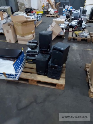 Sprzęt kulturalno-oświatowy - pakiet zawierający 46 poz. asort. (wg oddzielnego wykazu), w tym m.in.: magnetowidy, monitory, odbiorniki TV, kserokopiarki itp. 