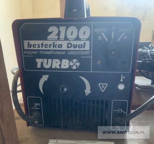 Narzędzia warsztatowe (8 szt.) - pakiet zawierający 8 poz. asort. (wg oddzielnego wykazu), w tym: spawarka transformatorowa BESTERKA 2100 BESTER - 1 szt.. wiertarki elektryczne CELMA PRCB 10 IIX - 3 szt.. wiertarka ręczna elektryczna PRCB 13 II - 2 szt.. wiertarka udarowa BOSCH PSB 600 - 1 szt.. wiertarka udarowa STERN ID13DN - 1 szt. 