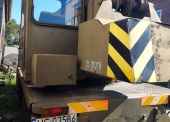Żuraw samochodowy DS-0101R na samochodzie JELCZ 325 (zatarty silnik, udźwig 10 t) 