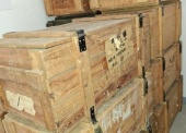 Odpadowe opakowania z drewna (zużyte skrzynie drewniane po odzieży ochronnej) (kod odpadu 15 01 03) 