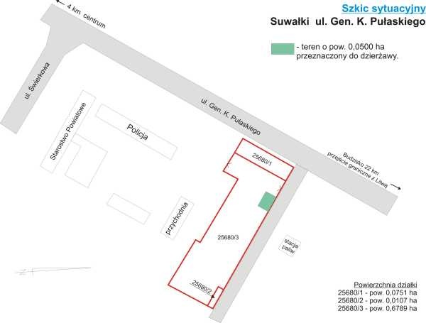Wykaz nieruchomości przeznaczonej do dzierżawy w drodze przetargu ustnego nieograniczonego Suwałki ul. Pułaskiego - zdjęcie 6 
