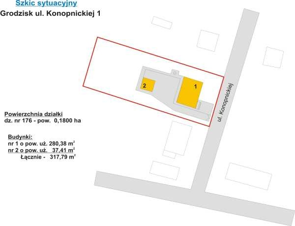 Wykaz nieruchomości przeznaczonej do sprzedaży w drodze przetargu ustnego nieograniczonego - Grodzisk ul. Konopnickiej - zdjęcie 5 