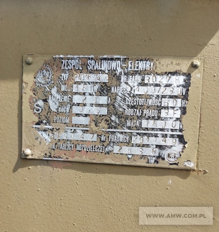Zespół spalinowo-elektryczny PAD-16-3/400/P1 (16 kW, 380 V, 50 Hz) na przyczepie 1-os. (ładowność 1,5 t) 