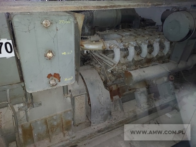 Zespół spalinowo-elektryczny WOLA 85ZPP-78H12/R/S (200 kW, 390/225 V, 50 Hz) na ramie 