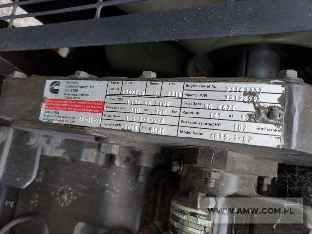Agregat prądotwórczy CUMMINS 100 kVA (80 kW, 380/220 V, 50 Hz) na ramie (silnik wysokoprężny CUMMINS) 
