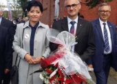 Przedstawiciele Oddziału Regionalnego AMW w Gdyni na obchodach 36 rocznicy Porozumień Sierpniowych. - zdjęcie 2 