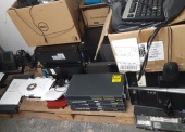 Sprzęt elektroniczny - pakiet zawierający 100 poz. asort. (wg oddzielnego wykazu), w tym m.in.: zasilacze UPS, notebooki oraz komputery (bez dysków twardych), drukarki itp. 
