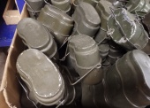 Menażki aluminiowe wz. 70 (wyeksploatowane) – pakiet zawierający 86 szt. 