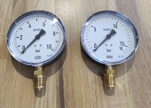 Manometry – pakiet zawierający 61 szt. (wg oddzielnego wykazu), w tym m.in.: manometr M-100 0,4 MPa – 10 szt. itp. 